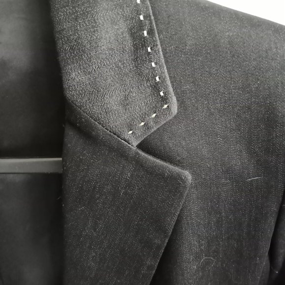 Kenar suit dark gray black with cute stitch details and slight stretch - Picture 2 of 6